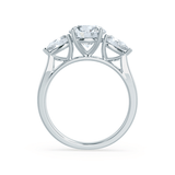 Round Three Stone Lab Grown Diamond Engagement Ring