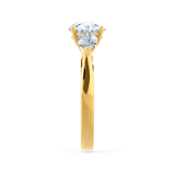 Round Three Stone Lab Grown Diamond Engagement Ring