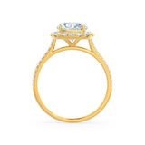 Round Halo & Pave Lab Grown Diamond Engagement Ring