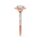 Cushion Halo & Pave Lab Grown Diamond Engagement Ring