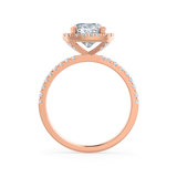 Cushion Halo & Pave Lab Grown Diamond Engagement Ring