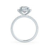 Cushion Halo & Pave Lab Grown Diamond Engagement Ring