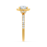 Cushion Halo & Pave Lab Grown Diamond Engagement Ring