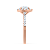 Round Halo & Pave Lab Grown Diamond Engagement Ring