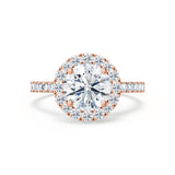 Round Halo & Pave Lab Grown Diamond Engagement Ring