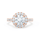 Round Halo & Pave Lab Grown Diamond Engagement Ring