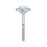 Round Halo & Pave Lab Grown Diamond Engagement Ring