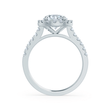 Round Halo & Pave Lab Grown Diamond Engagement Ring