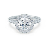Round Halo & Pave Lab Grown Diamond Engagement Ring