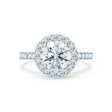 Round Halo & Pave Lab Grown Diamond Engagement Ring