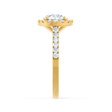 Round Halo & Pave Lab Grown Diamond Engagement Ring