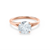 Round Solitaire Lab Grown Diamond Engagement Ring