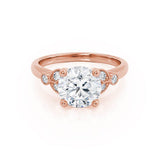 Round Cluster Lab Grown Diamond Engagement Ring