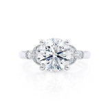 Round Cluster Lab Grown Diamond Engagement Ring