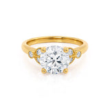 Round Cluster Lab Grown Diamond Engagement Ring