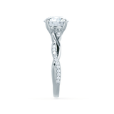 Round Twisted Pave Lab Grown Diamond Engagement Ring