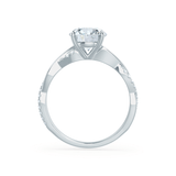 Round Twisted Pave Lab Grown Diamond Engagement Ring