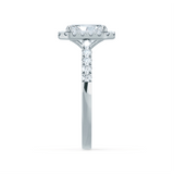 Radiant Halo & Pave Lab Grown Diamond Engagement Ring