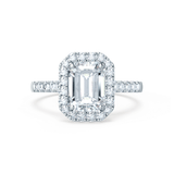 Emerald Halo & Pave Lab Grown Diamond Engagement Ring