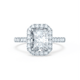 Radiant Halo & Pave Lab Grown Diamond Engagement Ring