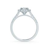 Radiant Halo & Pave Lab Grown Diamond Engagement Ring
