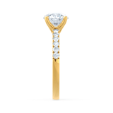 Round Pave Lab Grown Diamond Engagement Ring