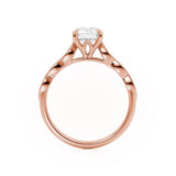 Round Pave Lab Grown Diamond Engagement Ring