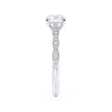 Round Pave Lab Grown Diamond Engagement Ring