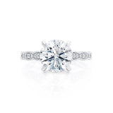 Round Pave Lab Grown Diamond Engagement Ring