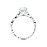 Round Pave Lab Grown Diamond Engagement Ring