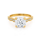 Round Pave Lab Grown Diamond Engagement Ring