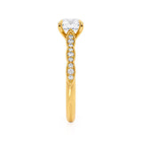 Round Pave Lab Grown Diamond Engagement Ring