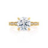 Round Pave Lab Grown Diamond Engagement Ring