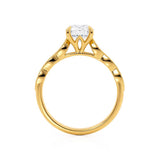 Round Pave Lab Grown Diamond Engagement Ring