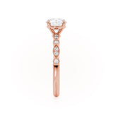 Round Vintage Pave Lab Grown Diamond Engagement Ring