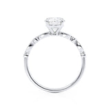 Round Pave Lab Grown Diamond Engagement Ring