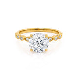 Round Pave Lab Grown Diamond Engagement Ring