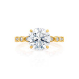Round Pave Lab Grown Diamond Engagement Ring