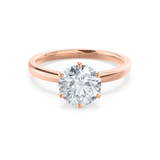 Round Solitaire Lab Grown Diamond Engagement Ring