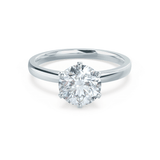 Round Solitaire Lab Grown Diamond Engagement Ring