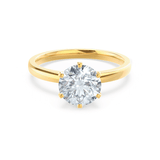 Round Solitaire Lab Grown Diamond Engagement Ring