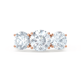 Round Three Stone Lab Grown Diamond Engagement Ring