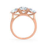 Round Three Stone Lab Grown Diamond Engagement Ring