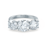 Round Three Stone Lab Grown Diamond Engagement Ring