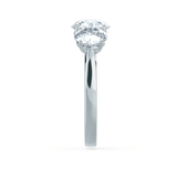 Round Three Stone Lab Grown Diamond Engagement Ring