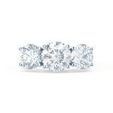 Round Three Stone Lab Grown Diamond Engagement Ring
