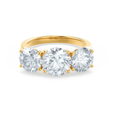 Round Three Stone Lab Grown Diamond Engagement Ring