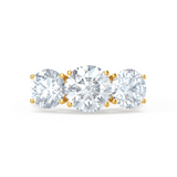 Round Three Stone Lab Grown Diamond Engagement Ring