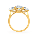 Round Three Stone Lab Grown Diamond Engagement Ring
