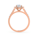 Oval Halo & Pave Lab Grown Diamond Engagement Ring